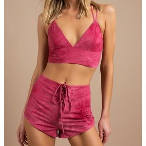 NWT Tobi pink the-dye two piece set
